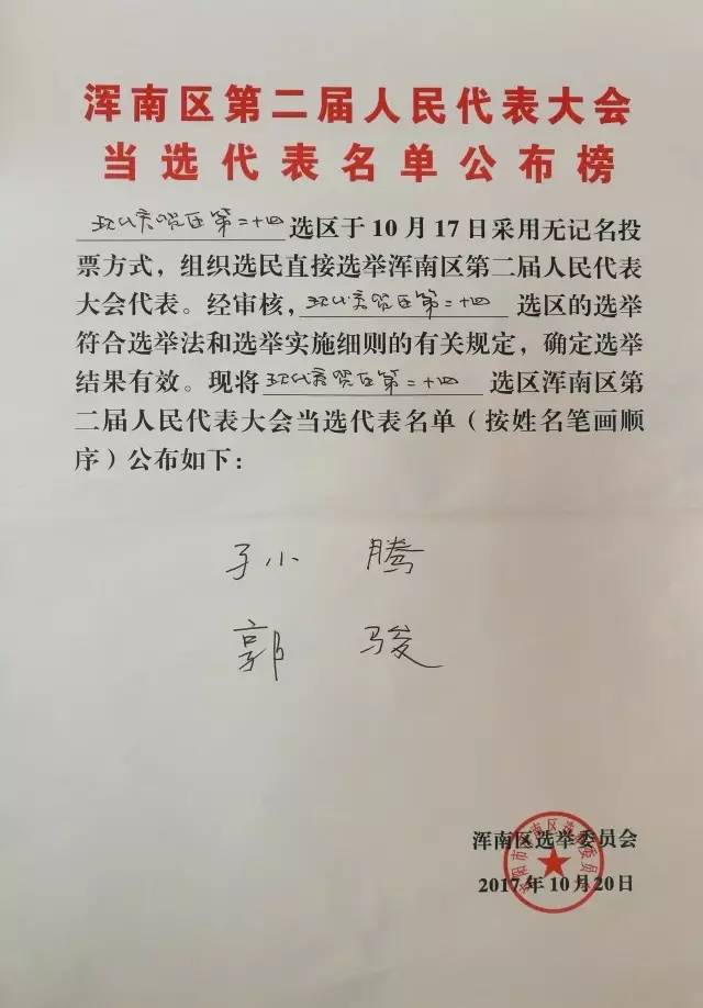 热烈祝贺我司郭骏中选浑南区第二届人民代表大会代表_永利集团
